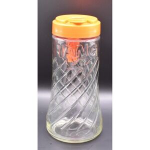 Vintage Anchor Hocking Glass TANG Brand Pitcher Orange Juice Carafe